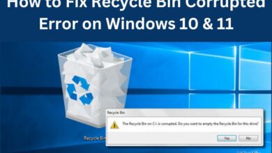 Recycle Bin Corrupted Error