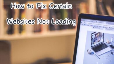 Certain Websites Not Loading