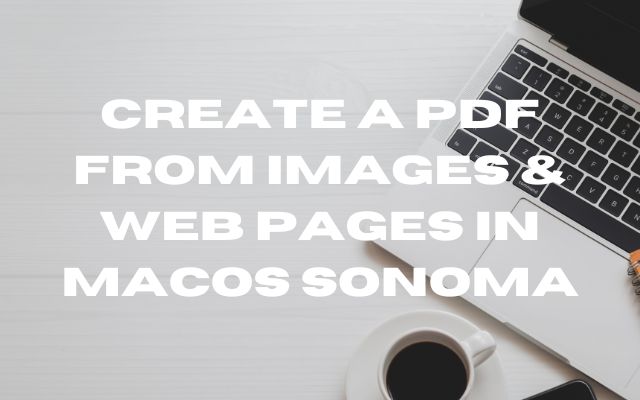 Create a PDF