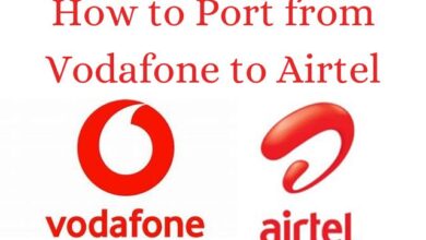 Port from Vodafone to Airtel