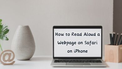 Read Aloud a Webpage on Safari