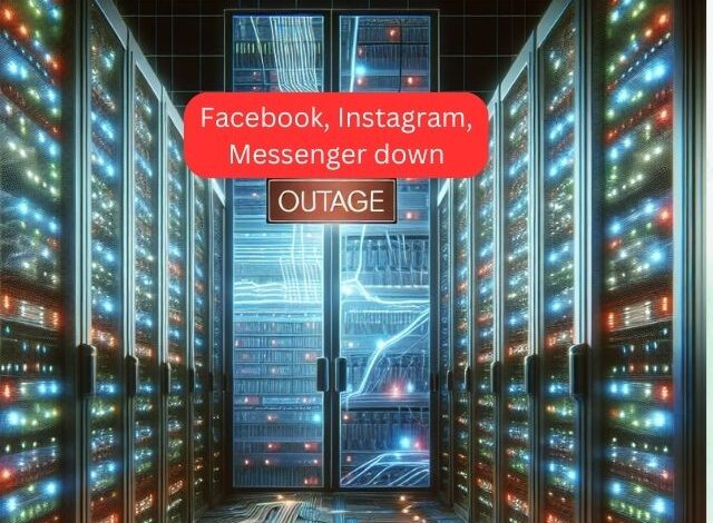 Facebook, Instagram, Messenger down